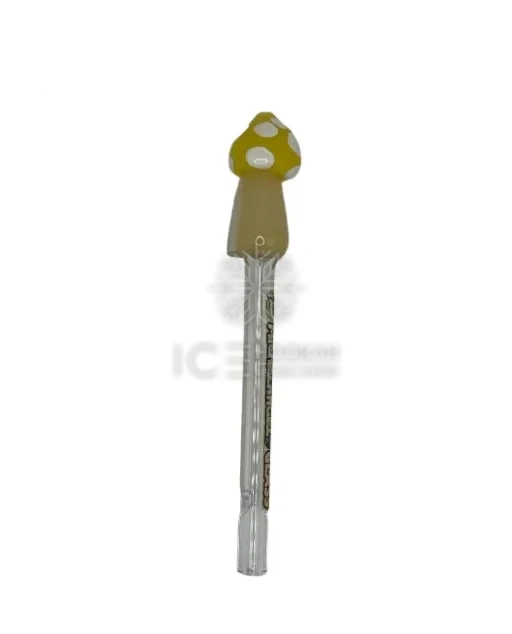 PITEIRA DE VIDRO COGUMELO AMARELO